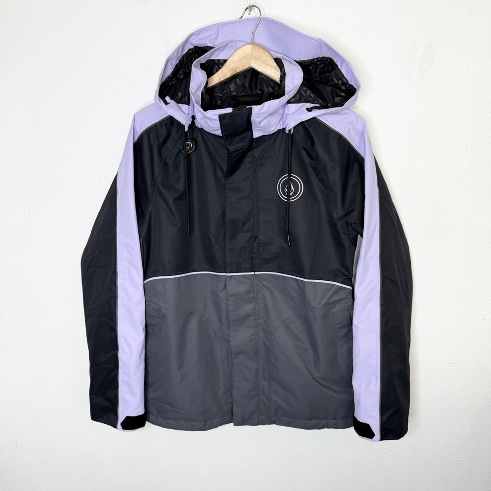 Volcom Hailyn Snowboard Ski Hooded Winter Jacket Boyfriend Fit Womens Small